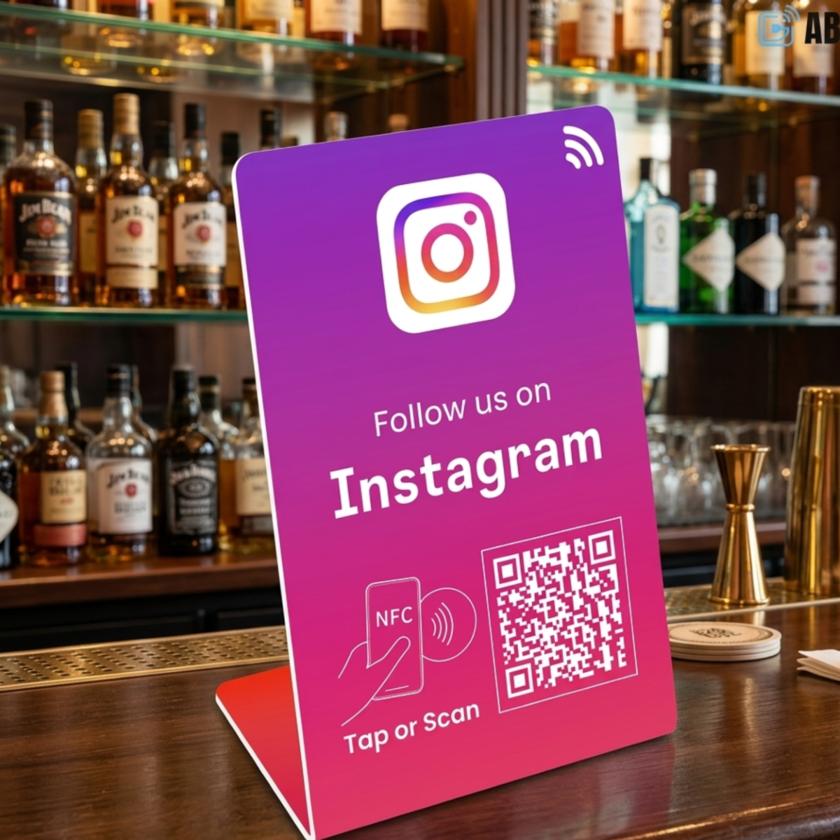 NFC Aufsteller Instagram Follower